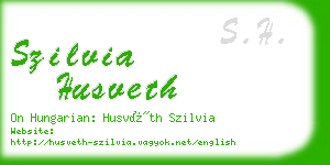 szilvia husveth business card